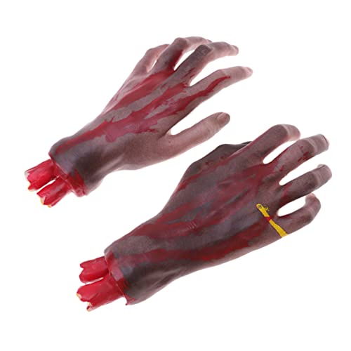 Alasum Schwarze Halloween Gruselige Abgetrennte Hand Realistische Falsche Hand Für Halloween Deko Gruselige Party Accessoires Verkleidung Karneval Und Spukhaus Dekorationen von Alasum