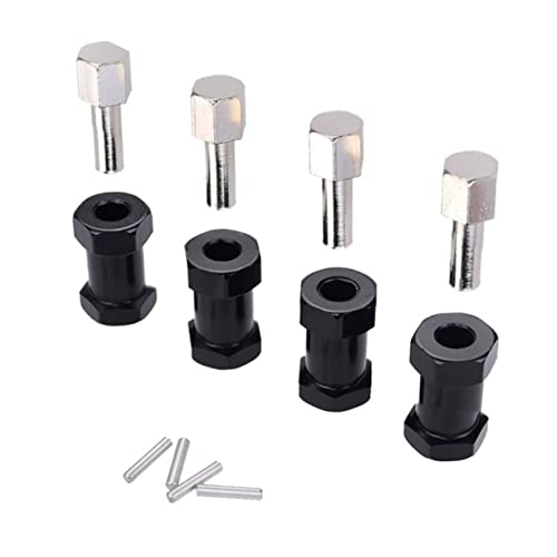 Alasum Sechskantadapter Für Rc-car Räder Für Auto Rc Autoreifen Sechskantschraube Rad-sechskant-Adapter Rc Auto Hex Adapter Zubehör Für Rc-Autos Auto-sechskant-nabenadapter Black von Alasum