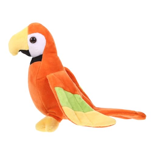 Alasum Simulation Farbpapagei Kinder Kuscheltier plüschtiere für Babys Plüschtiere für Kinder Parrot Toys Spielzeug lustige Papageienpuppe Simulation Papagei schönes Kindergeschenk Orange von Alasum