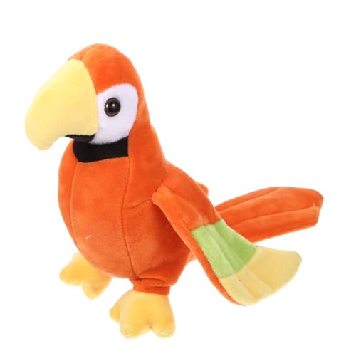 Alasum Simulation Farbpapagei Kinderspielzeug Simulation Papageienspielzeug Weiche Tierpuppe Papageienspielzeug Für Kinder Geburtstagsgeschenk Für Kinder Vogel Stofftier Plüsch Orange von Alasum