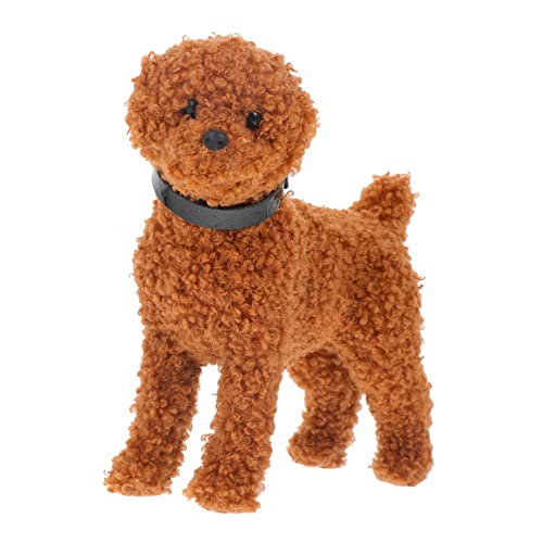 Alasum Simulationswelpe für kinderspielzeug Plush Toy Stuffed Soft Toys plushbit Kid Toys Spielzeughund mit realistischer Figur Puppenspielzeug Hundeschmuck Plastik Brown von Alasum