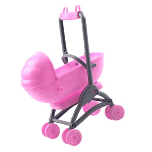 Alasum Simulierter Kinderwagen Autospielzeug für Automodelle Puppenhaus Spielen Puppenwagen für Puppen Kinder puppenwagen Buggy Cartoon Kinderwagen Spielzeug Puppenwagen Plastik Rosa von Alasum