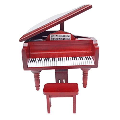 Alasum Simuliertes Klavier Kinderklavier Kinderspielzeug Mini Kinderklavier Kleines Klaviermodell Puppenhauszubehör Miniatur Klaviermodell Mini Mini Klavierdekor von Alasum