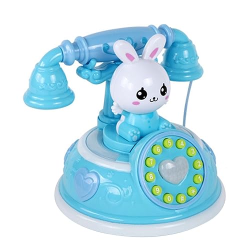 Alasum Simuliertes Telefon Kinder Spielen Telefon Babyphone Spielzeug Spielzeug-Telefon interaktives Spielzeug Kinder Handy Rollenspiel Spielzeug Rollenspiel für Kinder Plastik Blue von Alasum