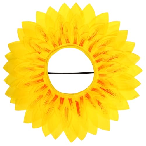 Alasum Sonnenblumen-Gesichtsabdeckung Sonnenblumen-Kopfbedeckung Sonnenblumenkostüm sonnenblumen kopfschmuck Lustige Sonnenblumen-Gesichtsbedeckung stirnbänder Stirnband Partyzubehör von Alasum