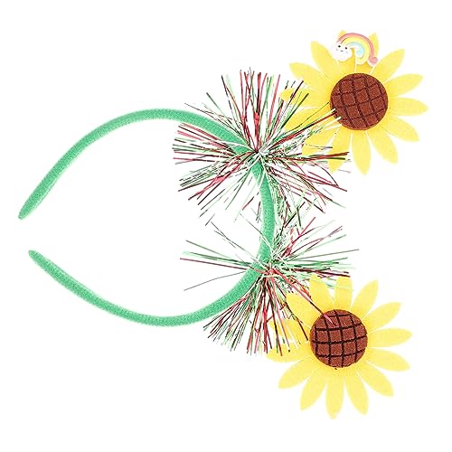 Alasum Sonnenblumen-stirnband Sonnenblumen-stirnbänder Für Frauen Gänseblümchen-stirnbänder Blumengirlandendekorationen Haarschmuck Aus Sonnenblumen Stirnband Mit Blumenkranz Plastik von Alasum