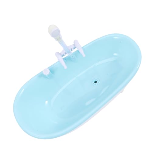 Alasum Spielzeug für Sprühwannen Mini-Puppenbadewanne Babys Puppen Badewanne für Babypuppen 1 Badewanne im Maßstab 16 Puppe Duschspielzeug Miniaturspielzeug Puppenzubehör Plastik Sky-Blue von Alasum