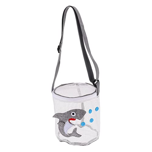 Alasum Spielzeugtasche Einkaufstasche Aus Mesh Netzbeutel Für Muschelspielzeug Muschelsäcke Aufheben Mesh-sandspielzeug Sandspielzeugsammler Strandspielzeug Für Kinder 3-10 Grey PVC von Alasum