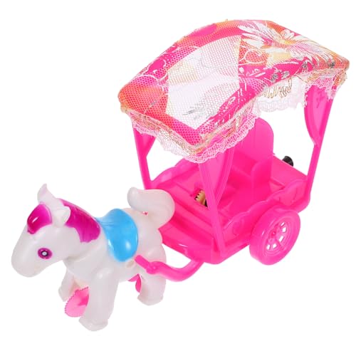 Alasum Spielzeugwagen Kinderspielzeug Spielzeug Kutsche Praktisches Spielzeug für Kinder Puppenwagen Kinderwagenspielzeug Spielzeug Auto Spielzeug Auto zurückziehen Nylon Rosy von Alasum