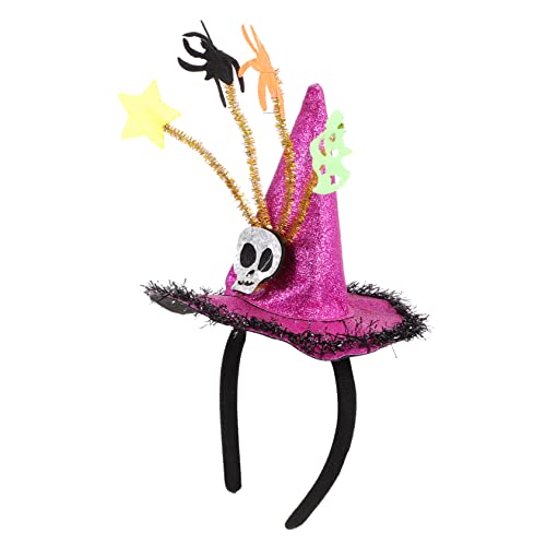 Alasum Spitzendes Stirnband der Mini-Hut Halloween-Stirnband für Frauen Geisterkostüm halloween haarschmuck halloween kopfschmuck Halloween-Party-Haarreifen Hexenhut Stirnband Vlies von Alasum