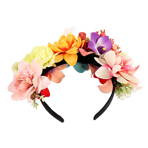 Alasum Stirnband Aus Künstlichen Blumen Haarschmuck Für Die Hochzeit Biene Geburtstagsdekoration Rosa Braut Stirnband Kopfkranz Jäten Blumenkopfschmuck Requisiten Blumenhaarkranz Stoff von Alasum