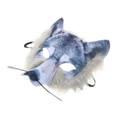 Alasum Tiergesichtsmaske Halloween-Hälfte Cosplay-Partymaske Piraten-Augenklappe Requisiten für Tierkostüme halloween costume Wolfsmaske tiere Wolf-Cosplay-Maske Maske für draußen Vlies von Alasum