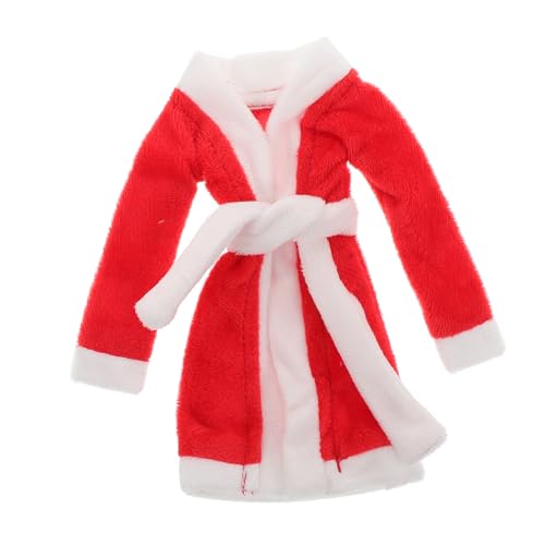 Alasum Stoffpuppe Weihnachtskleidung Puppenmantel Weihnachtsmann Pyjama Festliche Puppenbekleidung Für Weihnachtsdekoration von Alasum