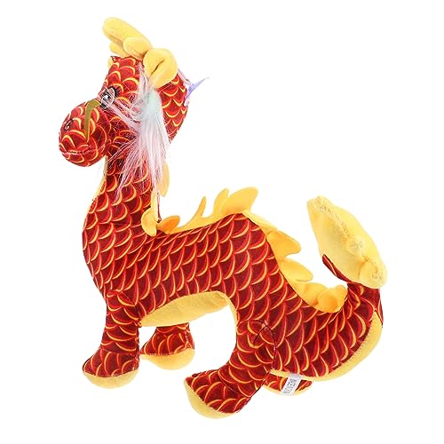 Alasum chinesisches neujahrsmaskottchen Spielzeug Drachen-Maskottchen-Spielzeug Plüschtierspielzeug Drachen Kuscheltier wohnungsdeko Spielzeuge Drachen-Kuscheltiere Plüschdrache von Alasum