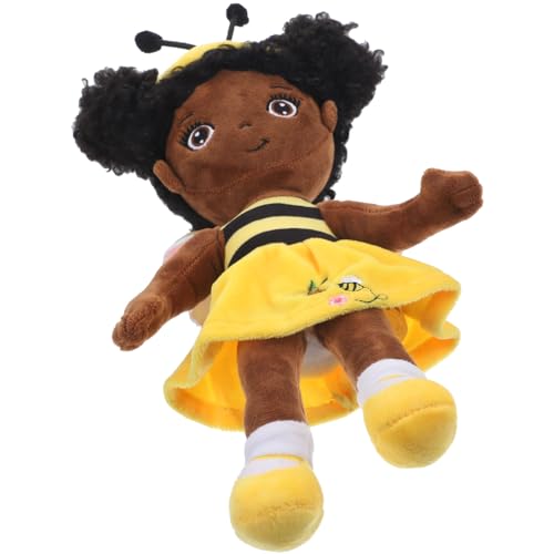 Alasum dekorative Mädchenpuppe Puppen kinderpuppe Spielzeugpuppe Soft Dolls pucktuch Toys Desktop- schönes Cartoon-Mädchenpuppe Plüschpuppe PP Baumwolle Yellow von Alasum