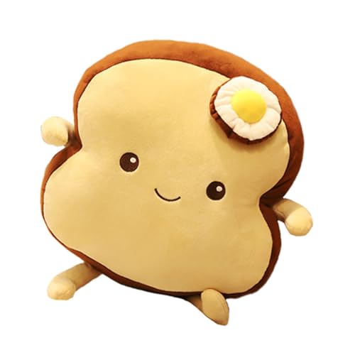 Alasum gefülltes Brot Plush Bread Toy Bread Plush doll Cute Bread Plush Toy Toast Stofftier geröstetes Brotkissen Spielzeug schöne Puppenverzierung Cartoon-Brot-Puppe PP Baumwolle Yellow von Alasum