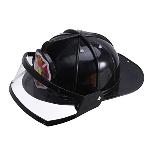 Alasum pädagogischer Spielzeughut Schutzhelm Spielzeug Zubehör für Feuerwehrhelme Cosplay-Helm partyzubehör kinder kinder- feuerwehrhelm Feuerhut-Spielzeug kreatives Kinderspielzeug Black von Alasum