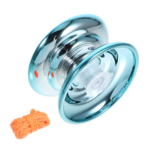 Schnur Jo-Jo Juhu Kinder Spinnrad Yoyo-Ball kreative Yoyo-Bälle Yoyo mit Spuren Nicht reagierender Ball Schlafspielzeug Yo-Yo-Ball Yo-Yo-Tanz kleine Jojos Fingerball Legierung Blue Alasum von Alasum