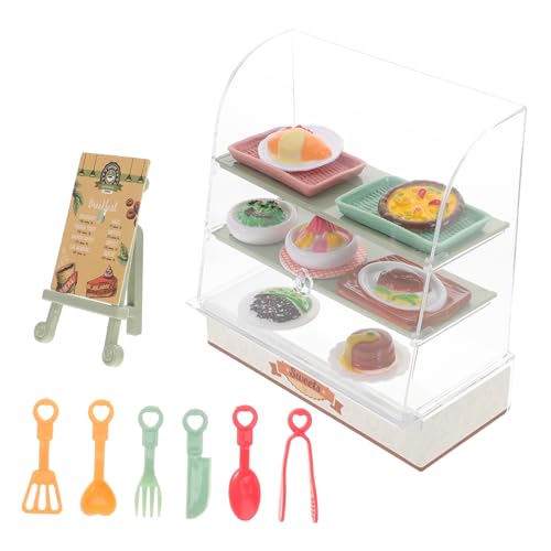 Simulationskuchenspielzeug Mini-Essen Küchenzubehör Für Puppenstuben Puppenhauszubehör Und Möbel Miniatur-kuchenschrank Miniaturdesserts Mini-backschrank Mini-gebäck Plastik Alasum von Alasum