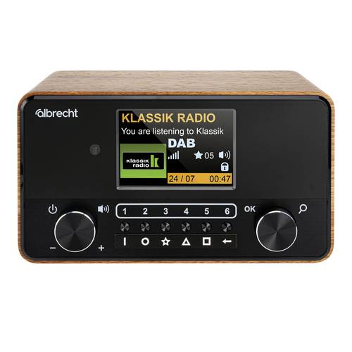 Albrecht DR 866 Tischradio DAB+, FM AUX, Bluetooth®, DAB+, UKW Fühlbare Tasten, Sprachausgabe, Wec von Albrecht