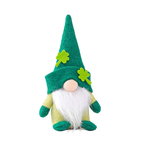 Alecony St. Patrick's Day Plüschtier, Niedliche Stofftier Kuscheltier Plüsch Puppe für Kinder Jungen Mädchen, Grün Wichtel Figuren Zwerge Stofftierpuppe, Valentinstag Geburtstag Geschenke (B) von Alecony