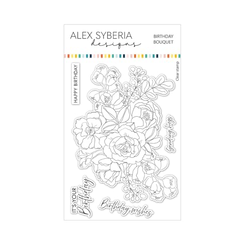 Alex Syberia Designs - Geburtstagsstrauß-Stempel-Set von Alex Syberia Designs