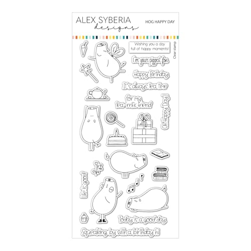 Alex Syberia Designs - Stempel-Set mit Schweine-Motiv Happy Day Alex Syberia Designs - Stempel-Set mit Schweine-Motiv Happy Day von Alex Syberia Designs