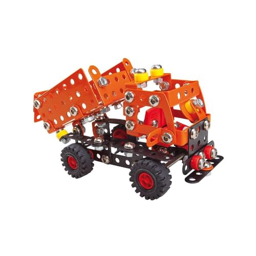 A ALEXANDER 1490 Constructor Terra Kipper Metall Bausatz, 287 Teile Metallbaukasten, Metallbausatz mit Muldenkipper LKW, Werkzeug & Kunststoff Elementen, Konstruktionsspielzeug für Kinder ab 8 Jahren von Alexander Toys Konstruktionsspielzeug