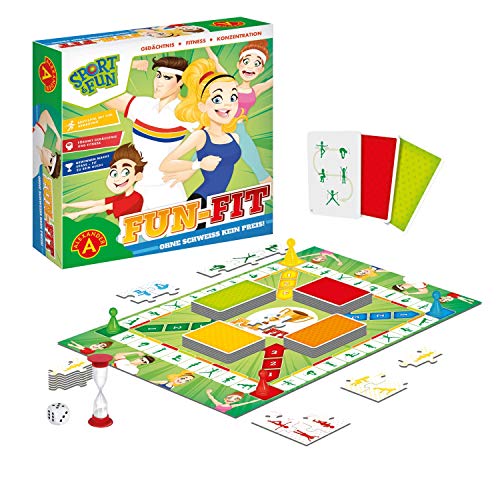 A ALEXANDER - Spiel Sport&Fun - Fun Fit Brettspiel - Spiel mit Sport Übungen - Familienspiel für 2-4 Spieler, Gesellschaftsspiel für Erwachsene und Kinder ab 7 Jahre von A ALEXANDER