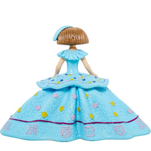 Alexandra House Living Dekorative Figur, Himmelblau, Kunststoff, Kleid, 25 x 12 x 18 cm von Alexandra House Living