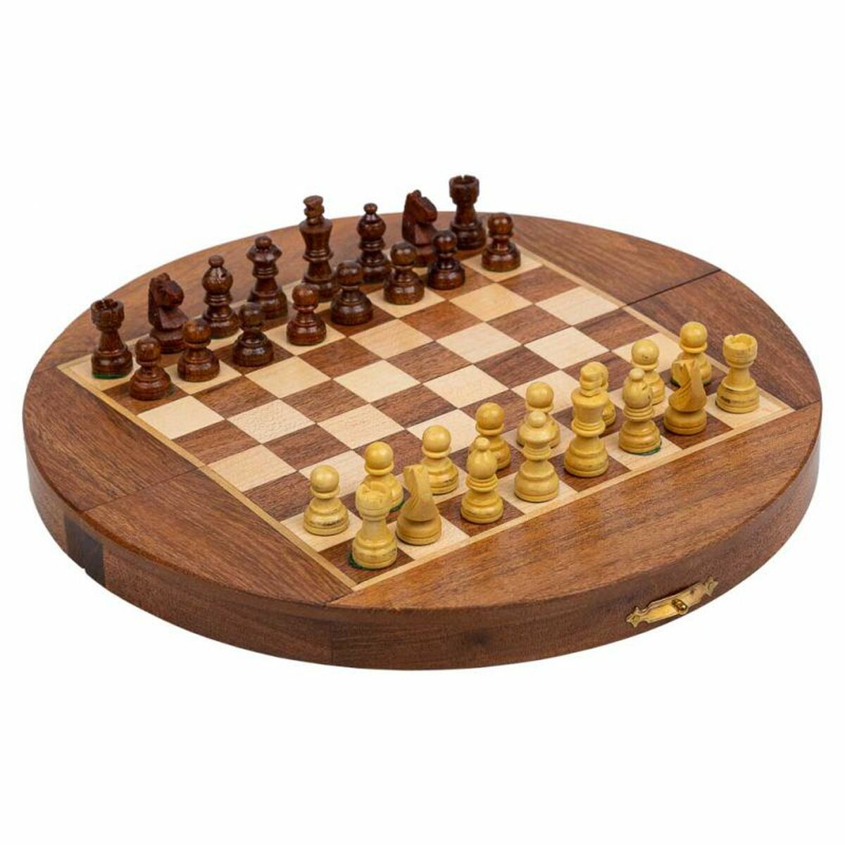 Chess Alexandra House Living Brown Acacia 23 x 1 x 23 cm Magnetic von Alexandra House Living