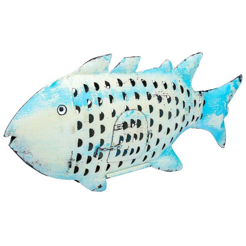 Deko-Figur Alexandra House Living Blau Mango-Holz Fisch 10 x 28 x 62 cm von Alexandra House Living