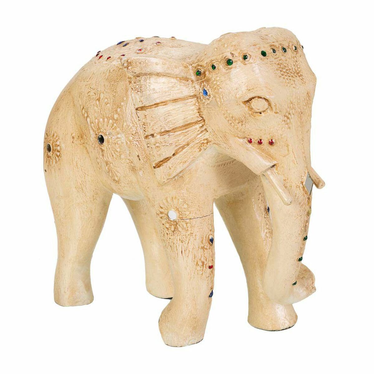 Deko-Figur Alexandra House Living Weiß Mango-Holz Elefant 11 x 24 x 24 cm von Alexandra House Living