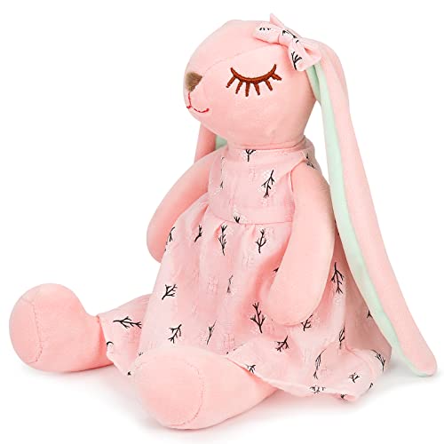 Alftek Plüschtier Hase Kaninchen mit Schlappohren, Niedliches Kaninchen-Plüschtier, Häschen-Plüschtier, Weiches Kuscheltier, Ausgestopfte Tiere für Kinder Weihnachten Ostern（Pink, 35cm von Alftek