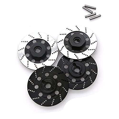 Aliaga 4 StüCke Metall Bremse Scheibe Felgen Kasten Metall Hex Adapter 12Mm für 1/10 D4 On-Road Racing RC Auto Teile,Schwarz von Aliaga