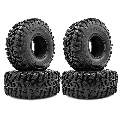 Aliaga 4PCS 120MM 1.9 Rubber Rocks Reifen Radreifen für 1/10 RC Rock Crawler Axial SCX10 90046 AXI03007 TRX4 D90 von Aliaga