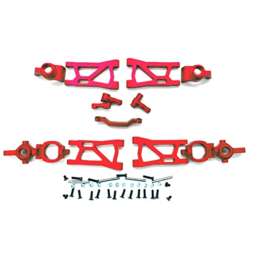 Aliaga Lenkergruppenset für Hinterachse, Schwenkarm, aus Metall, für 1/16 Smax 1621 1625 1631 1635 1651 1655, Rot von Aliaga