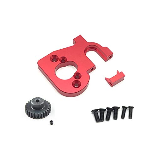 Aliaga RC Auto Motor Halterung Halter mit Motor Getriebe für 144001 124019 124018 RC Teile Upgrade ZubehöR, Rot von Aliaga