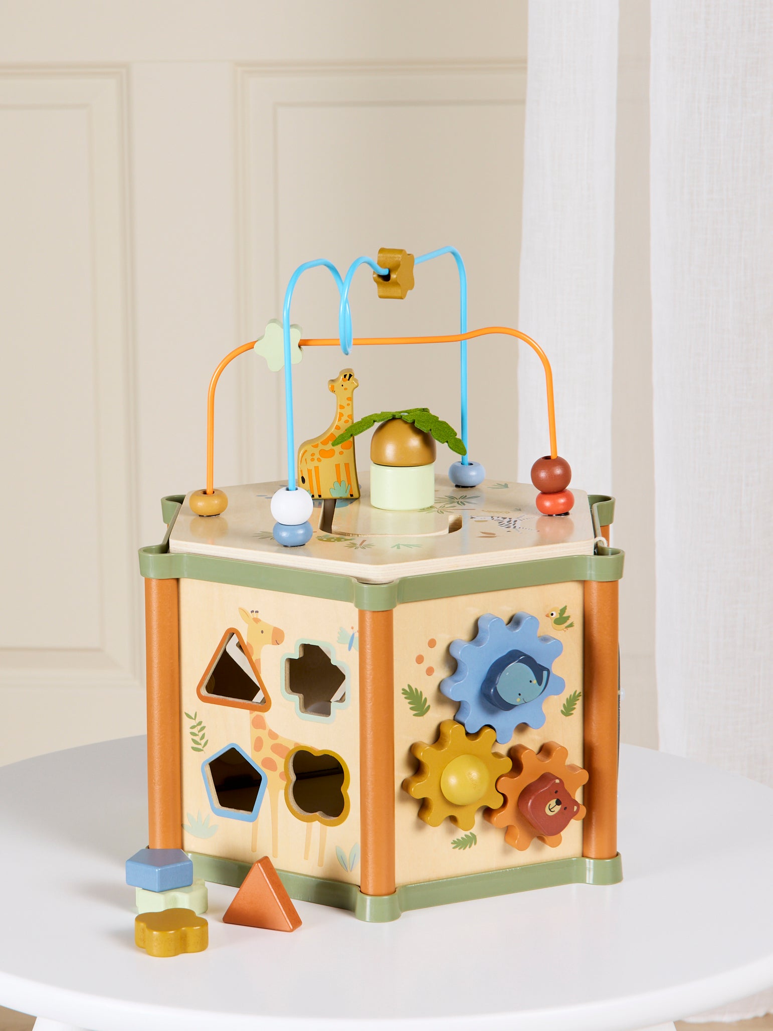 Alice & Fox Aktivitätswürfel Hexagon Safari-Tier, Babyspielzeug Alice & Fox Aktivitätswürfel Hexagon Safari-Tier, Babyspielzeug von Alice & Fox