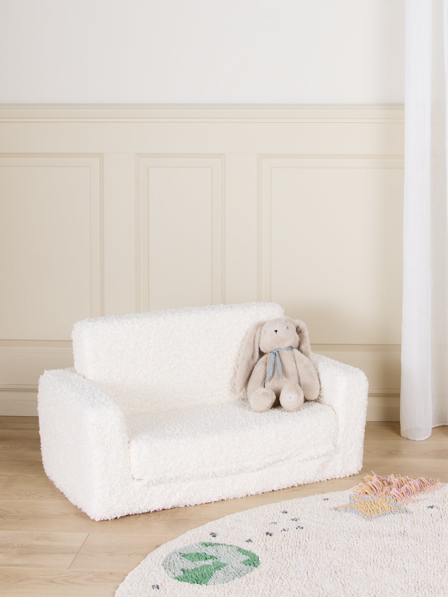 Alice & Fox Cubbie Klapp-Sofa 94x55 cm, White Teddy, Kindersofa, Kindercouch, Kinder Alice & Fox Cubbie Klapp-Sofa 94x55 cm, White Teddy, Kindersofa, Kindercouch, Kinder von Alice & Fox