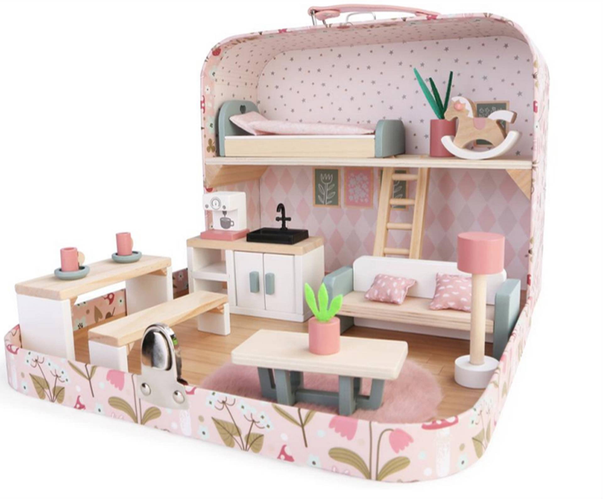Alice & Fox Koffer Puppenhaus, Rosa, Holz Alice & Fox Koffer Puppenhaus, Rosa, Holz von Alice & Fox