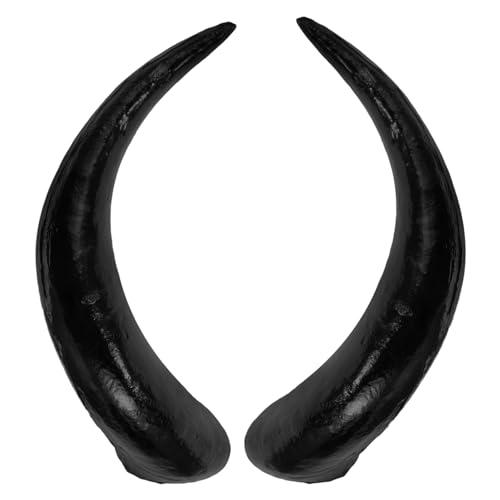 Alipis 1 Paar Nachahmung Von Horn Kopfschmuck Stierhörner Diy Haarspange Horn Ochsenhorn-haaranhänger Zum Selbermachen Kopfschmuck Ochsenhörner Diy Halloween-hörner Cosplay Black Plastik von Alipis