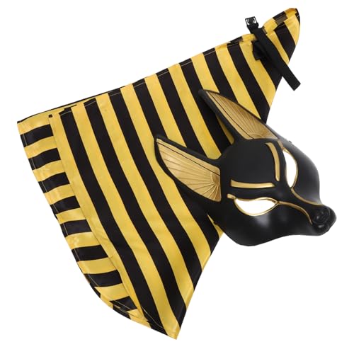 Alipis 1 Satz Anubis-maske Geistermaske Pferdemaske Wolfsmaske Raubtiermaske Lustige Maske Motorradmaske Gesicht Ball Masken Skelettmaske Hummelmaske Kostüm Fuchs-cosplay-maske Stoff von Alipis