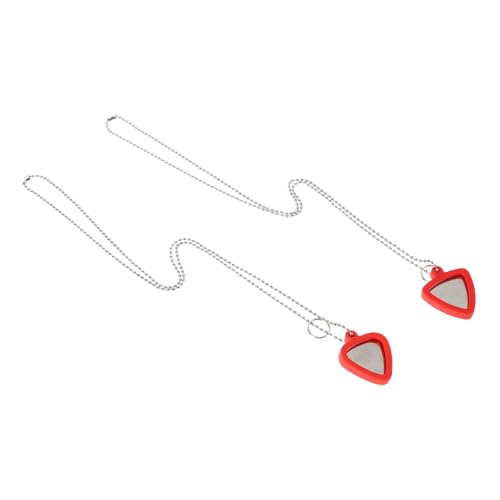 Alipis 1 Satz Gitarren-pick-halskette Bass-picks Perlenkette Lanyard Olierter Griff Halsketten-rack-picks Basis-picks Lagerregal Picks Gitarrenzubehör Elastisches Band Lanyard Metall Rot von Alipis