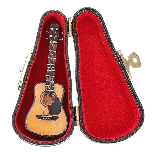 Alipis 1 Satz Gitarrenmodell Puppenhaus Gitarre für Anfänger Bausatz Musical Miniatur Gitarre Gitarren Kleinkind Musikinstrument Gitarre für Linde von Alipis