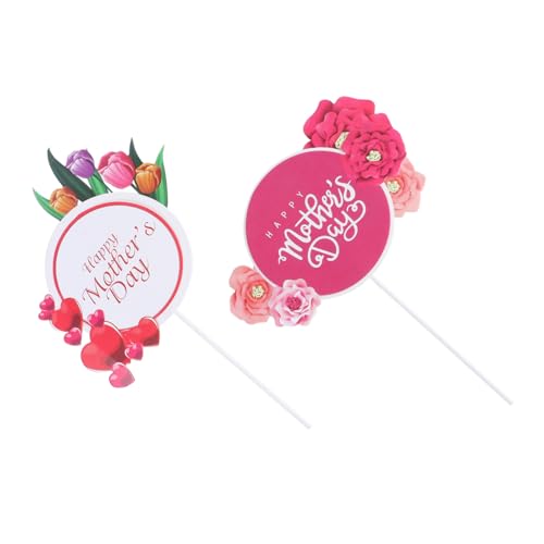 Alipis 1 Satz Kucheneinsatz Kuchen Picks Muttertag Mutters Geburtstag Kuchendekoration Cupcake-einsatz-topper Kuchenverzierung Mama Cupcake Picks Cupcake-topper Rot Papier 10st von Alipis