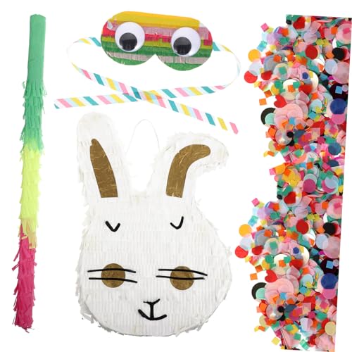 Alipis 1 Satz Piñata Drei Menschen Kleinkinder Zubehör Mädchen Dekorationen Armbänder Matschig Kaninchen Zappeln Glühen Häschen Zeug Beute Pinata-stab-requisite Papier von Alipis