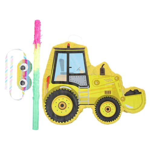 Alipis 1 Satz Piñata Konstruktionsspielzeug Feuerwehrauto Geburtstagsdekoration Traktor-pinata Pinata-füller Vierzehn Tage Bagger Pinata- Geburtstags-truck-pinata Papier von Alipis