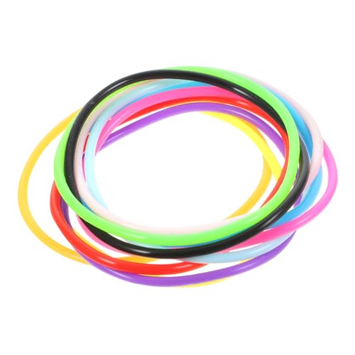 Alipis 10 Stück Bunte Gelee Armbänder Aus Elastischem Silikon Dehnbare Tragbare Armbänder Für Und Erwachsene Ideal Haargummi Oder Für Kreative DIY Projekte von Alipis