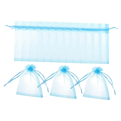 Alipis 100St Geschenktüte zur Taufe Taschen Füllstoffe gefüllt Ring aufbewahrungssack aufbewahrungstüten kleine Geschenktüten mit Kordelzug kleine Netz-Geschenktüten Organza Blue von Alipis